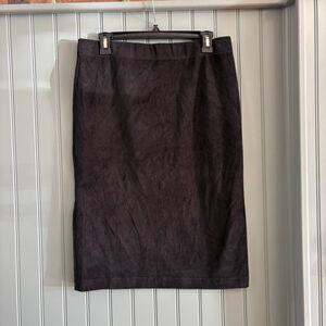 Lands End Black Corduroy Pencil Skirt Size XS